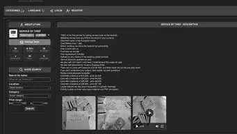 Marketplace interface showcasing various products