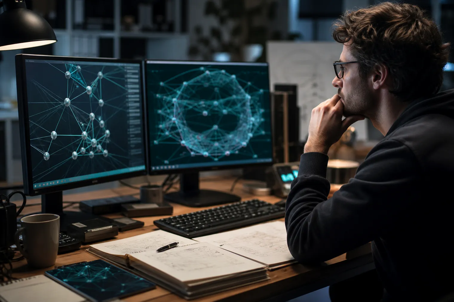 researcher analyzing Tor network links
